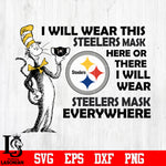 Dr Seuss I Will Wear This Pittsburgh Steelers Mask Here svg eps dxf png file