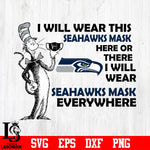 Dr Seuss I Will Wear This Seattle Seahawks Mask Here svg eps dxf png file