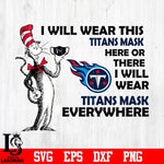 Dr Seuss I Will Wear This Tennessee Titans Team Mask Here svg eps dxf png file