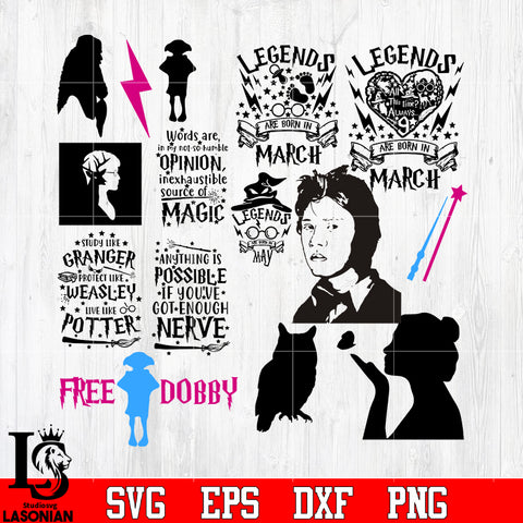 Bundle 10 Harry Porter Random vector svg eps dxf png file