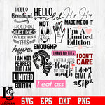 Bundle 11 Beauty and Fashion Tiktok random vector svg eps dxf png file