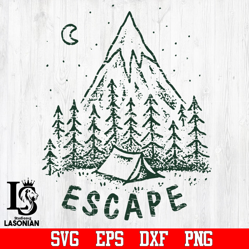 Escape, camping svg,eps,dxf,png file – lasoniansvg