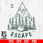 Escape, camping svg,eps,dxf,png file
