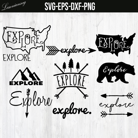 Explore Bundle, explore svg, Camping Silhouette, Camping svg, Van svg, Camping SVG Bundle, travel cut file, family time svg, SVG file, PNG file, EPS file, DXF file