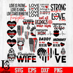 bundle Firefighter vector random svg eps dxf png file