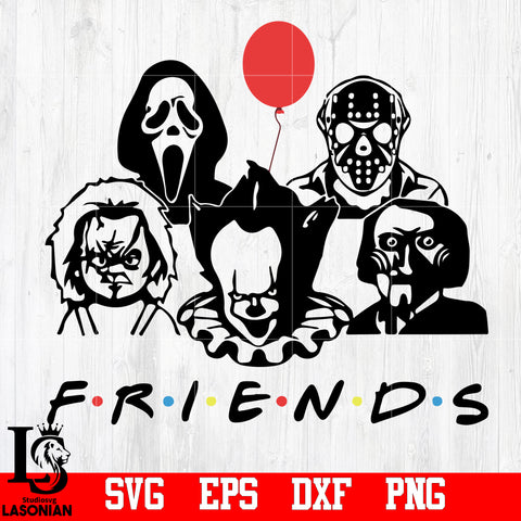 FRIENDS,HORROR FILMS,Scary ,Slashers Characters svg,eps,dxf,png file