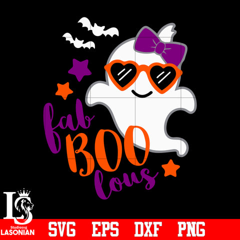 Fab BOO Lous, Halloween, Girl Ghost svg eps dxf png file