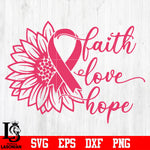 Faith hope love breast cancer svg eps dxf png file