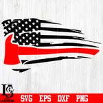 Fire Axe and Weathered Flag svg,eps,dxf,png file