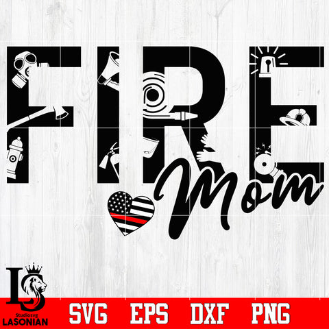 Fire Mom Svg Dxf Eps Png file