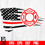 Firefighter Maltese American Flag svg,eps,dxf,png file