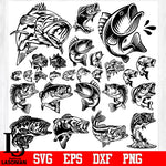 Fishing bundle 3 svg eps dxf png file