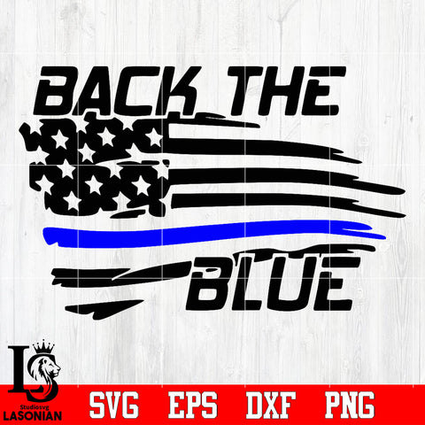Flag police, Back the blue Svg Dxf Eps Png file