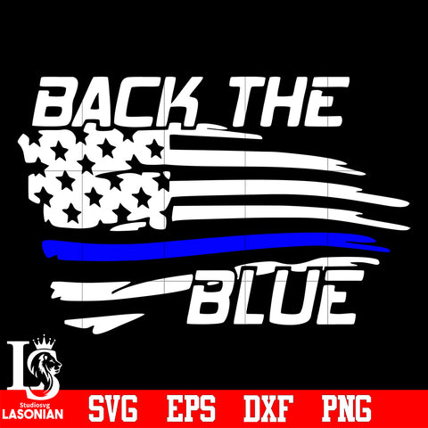 PL1005210-Flag police, Back the blue svg eps dxf png file