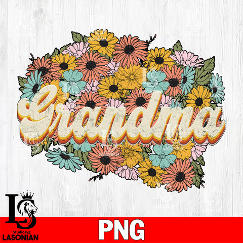 Florals Retro Grandma Sublimation  Png file