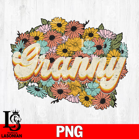 Florals Retro Granny Sublimation  Png file