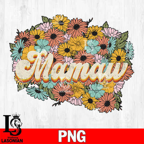 Florals Retro Mamaw Sublimation  Png file