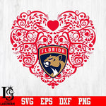 Florida Panthers heart svg dxf eps png file