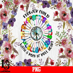 Flower Child With A Rock N'roll Heart PNg file