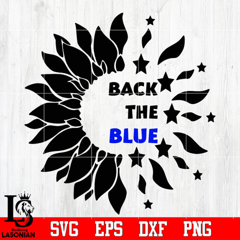Flower sunshine back the blue Svg Dxf Eps Png file