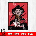 Freddy Krueger svg, halloween svg eps dxf png file