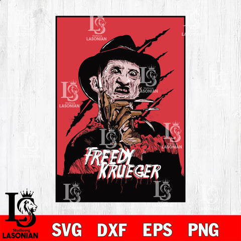 Freddy Krueger svg, halloween svg eps dxf png file