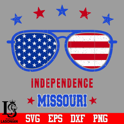 Glasses Missouri Independence Day svg eps dxf png file