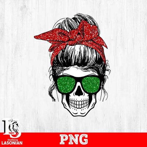 Glitter NEW LAYERED Mom Skull Sublimation png file