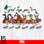 God Says You Are Unigue PNG file