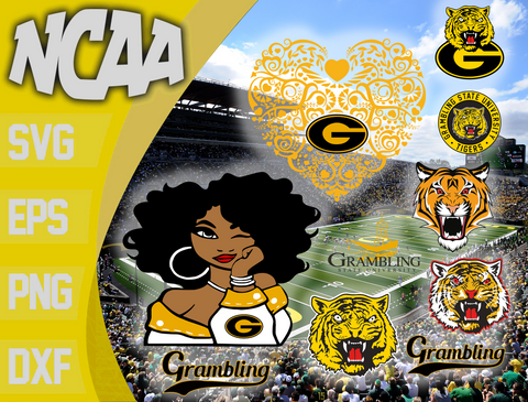 Grambling State Tigers svg svg eps dxf png file, bundle ncaa svg, ncaa svg