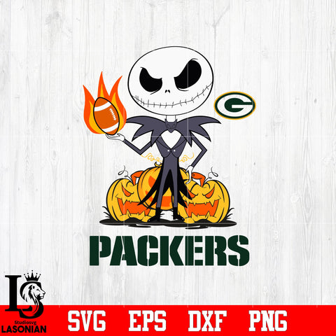 Green Bay Packers, Chiefs NFL, Halloween, Jack svg eps dxf png.zip