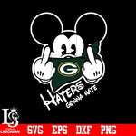 Green Bay Packers, Mickey, Haters gonna hate svg eps dxf png file