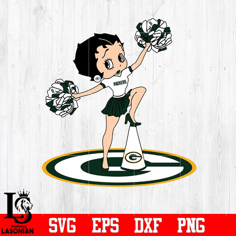 Green Bay Packers Betty Boop Cheerleader NFL svg eps dxf png file