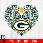 Green Bay Packers Heart svg eps dxf png file