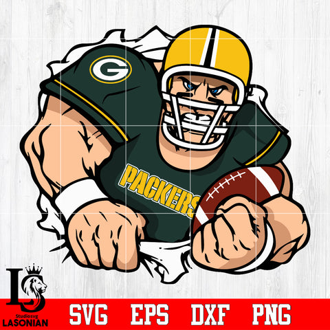Green Bay Packers football player Svg Dxf Eps Png file