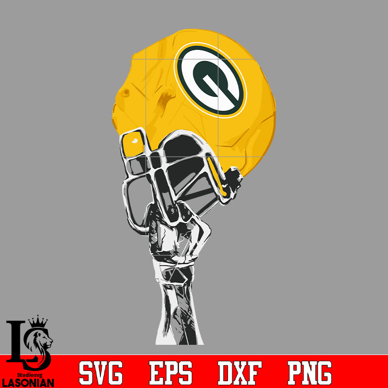Green Bay Packers hand helmet svg eps dxf png file – lasoniansvg