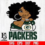 Green bay Packers Girl svg,eps,dxf,png file