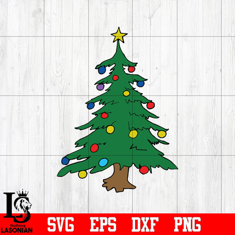 Christmas tree, Christmas svg eps dxf png file