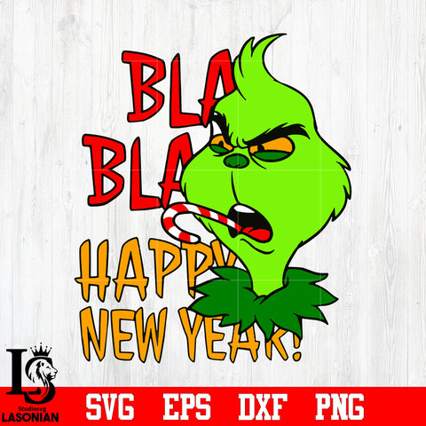 Grinch Happy New Year svg eps dxf png file