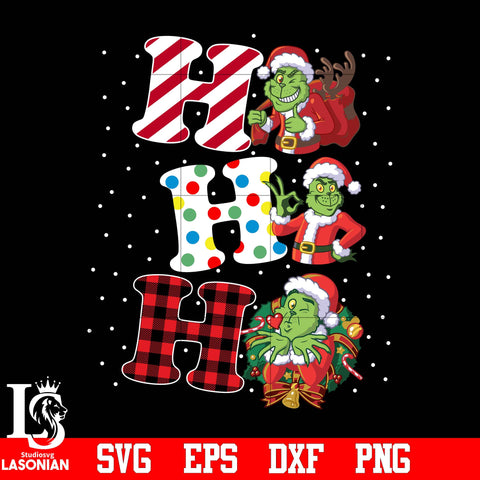 Grinch Hohoho Christmas, Grinch Santa svg eps dxf png file