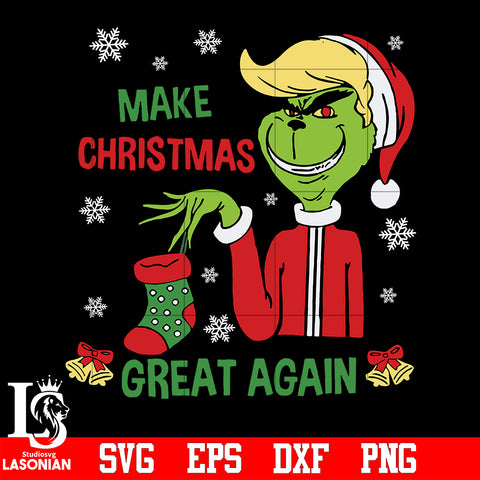 Grinch Make Christmas Great Again svg eps dxf png file