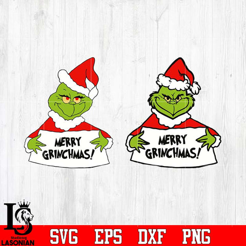 Grinch merry christmas svg eps dxf png file