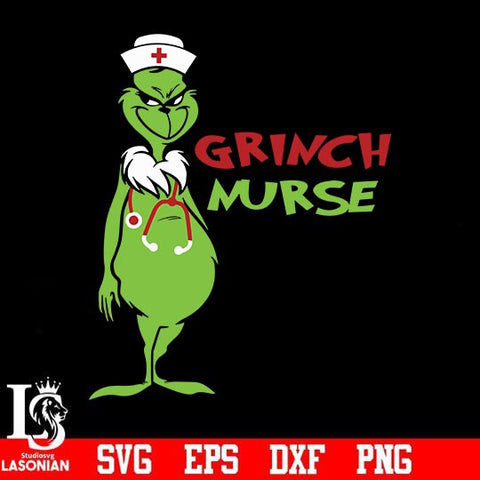Grinch nurse svg, grinch svg, png, dxf, eps digital file
