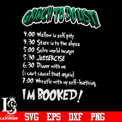 Grinch to do list svg, png, dxf, eps digital file