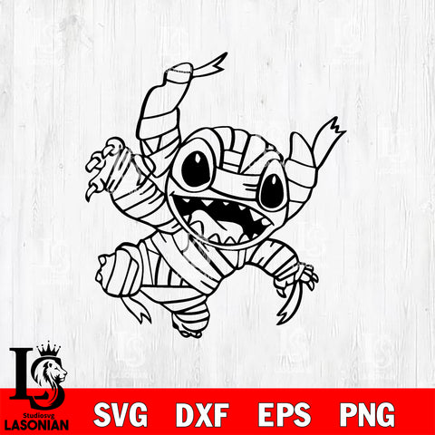 Stitch mummy Horror Halloween svg eps dxf png file