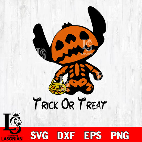 Stitch Trick Or Treat Halloween svg eps dxf png file