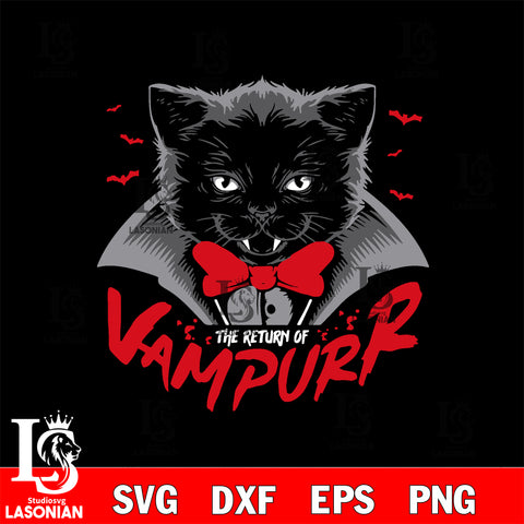 The Return Of Vampurr Halloween Cat Vampire svg eps dxf png file