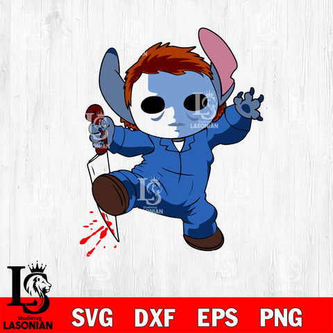 Michael Myers stitch halloween svg, halloween svg eps dxf png file