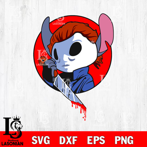Michael Myers stitch halloween svg, halloween svg eps dxf png file
