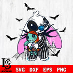 Stitch jack and sally svg, halloween svg eps dxf png file